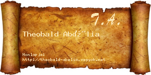 Theobald Abélia névjegykártya